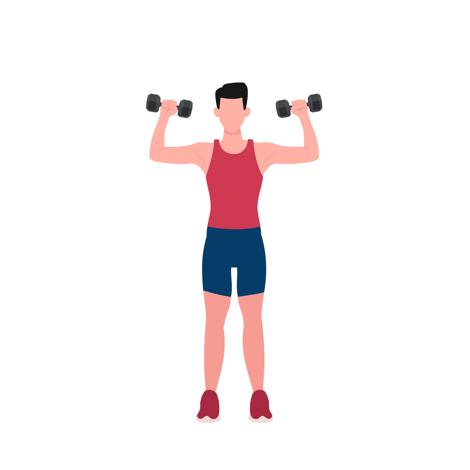 Animasi Dumbbell Shoulder Press