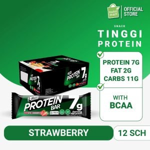 L-Men Protein Bar Strongberry 12 Sachet - Camilan Rendah Lemak Tinggi Protein Rasa Strawberry