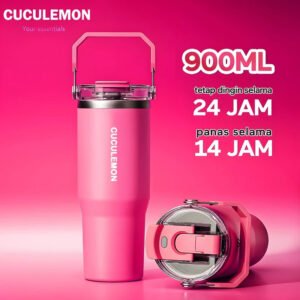 Tumbler cantik dengan isolasi yang tahan lama ini akan menjaga kamu dari dehidrasi. Banyak minum adalah kunci ketika kamu nge-gym.